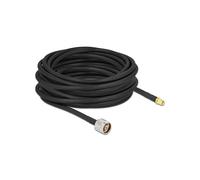 DeLOCK Câble d'Antenne 10m LMR300, Connecteur N Mâle vers SMA Mâle, 50 Ohm, Contacts Or, Diamètre Externe 7.5mm