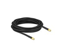 DeLOCK Câble d'antenne SMA mâle vers SMA mâle 5m LMR300, 50 Ohm, contacts plaqués or, noir, réf. 90451