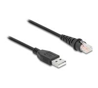 Delock Câble de Lecteur de Codes-Barres RJ50 vers USB 2.0 Type-A 1,5 m