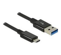 DeLOCK 1m USB 3.1 Gen 2 Type-C/Type-A câble USB USB 3.2 Gen 2 (3.1 Gen 2) USB A USB C Noir