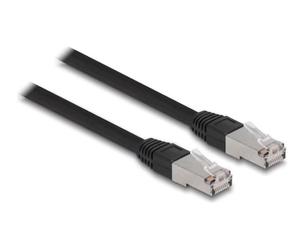 Delock Câble de réseau RJ45 Cat.6A S/FTP PE extérieur 1 m noir