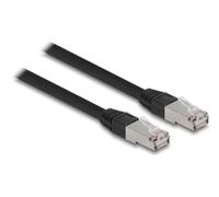 Delock Câble de réseau RJ45 Cat.6A S/FTP PE extérieur 15 m noir