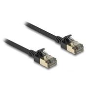 Delock Câble de réseau RJ45 Cat.8.1 F/FTP Slim Pro 0.25 m noir