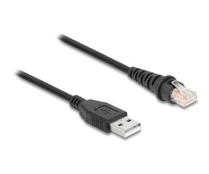 DeLOCK Câble de scanneur de code-barres RJ50 vers USB 2.0 Type-A, 3 m