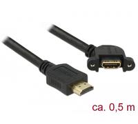 DeLOCK 85467 0.5 m HDMI Type A (Standard) HDMI Type A (Standard) Noir câble HDMI, 85467