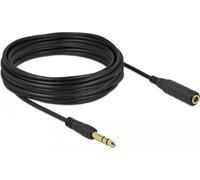 DeLOCK Câble d'extension jack 6,35 mm 3 broches mâle vers femelle 10 m noir