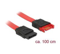 Delock - Câble d'extension SATA - Serial ATA 150/300/600 - SATA (M) pour SATA (F) - 1 m - rouge