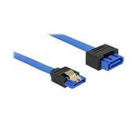 Delock - Câble d'extension SATA - Serial ATA 150/300/600 - SATA (P) pour SATA (R) verrouillé - 1 m - bleu