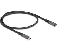 DeLOCK Câble d'extension USB 10 Gbps USB Type-C mâle vers femelle PD 3.0 100 W 0,5 m gris métal (80021)
