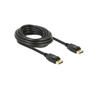 DeLOCK Câble DisplayPort 1.2 5m Noir - Connecteurs mâles plaqués or, Cuivre 28 AWG, Triple blindage, Résolution jusqu'à 3840x2160 à 60Hz, 21.6 Gbps