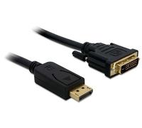 DeLock Cable DisplayPort > DVI24+1 Male/Male DL (S) 1 m, black