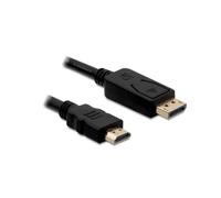 DeLOCK Câble DisplayPort vers HDMI Mâle/Mâle 2m Noir - Connecteurs DisplayPort / HDMI - Longueur 2 mètres - Référence 82587