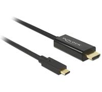DeLock cable DP Old Fashion 4 K 60Hz † USB Type C Male > HDMI male 3 m BLACK