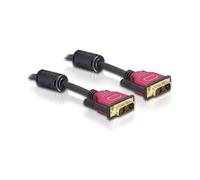 DeLOCK Câble DVI-D Mâle/Mâle 1.8m - Connecteur 24+1 broches - Noir - Référence 84345 - Longueur 1,8 mètre - DVI-D vers DVI-D