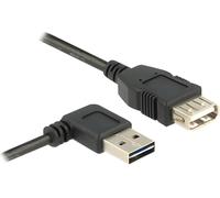 DeLOCK 85177 câble USB 0,5 m USB A Noir - Câbles USB (0,5 m, USB A, USB A, 2.0, Male connector / Female connector, Noir)