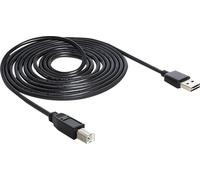 DELOCK Câble Easy-USB.2.0 A -> Easy-USB 2.0 B 5.0m noir