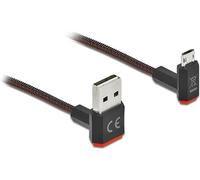 DELOCK 85268 - Câble Dual Easy USB 2.0, fiche A vers fiche micro B, coudé, 2,0