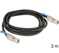 Delock - Câble externe SAS - SAS 12Gbit/s - 4 mini multivoies blindés 36 broches (M) pour 4 mini multivoies blindés 36 broches (M) - 3 m