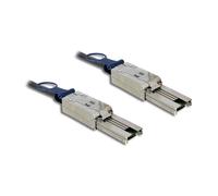 Delock - Câble externe SAS - SAS 6Gbit/s - 4 SAS mini multivoies blindés 26 broches (SFF-8088) (M) pour 4 SAS mini multivoies blindés 26 broches (SFF-8088) (M) - 2 m