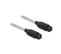 DeLOCK Câble FireWire B/B Mâle/Mâle Gris 3m - Réf. 82600 : Connecteurs FireWire B mâle, longueur 3 mètres, couleur grise