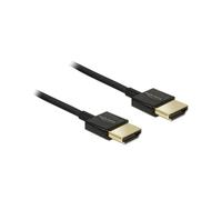 DeLOCK Câble HDMI 0.5m HDMI Type A (Standard) Mâle/Mâle Noir, 3D, 3840x2160 120Hz, 18 Gbit/s, Contacts Or, Cuivre, AWG 36