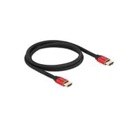 DeLOCK Câble HDMI 1m Ultra High Speed 48Gbps 8K 60Hz HDR Dynamic Dolby Vision eARC Type A Mâle/Mâle HDCP 1.4/2.2 AWG29 Noir/Rouge