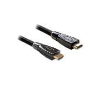 DeLOCK Câble HDMI 2m AM/AM HDMI Type A (Standard) Noir - Contacts Or - Transfert 10.2 Gbit/s - Réf. 82737