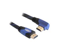 DeLOCK Câble HDMI 2m High Speed HDMI 1.4 Type A (Standard) M/M, contacts Or, 4096x2160, 10.2 Gbit/s, Noir/Bleu, Bande passante 120MHz