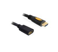 DeLOCK Câble HDMI 2m Noir - HDMI Type A (Standard) Mâle/Mâle, Contacts Or, Compatible 3D - Réf. 83080