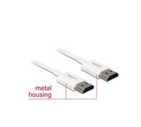 DeLOCK Câble HDMI 4.5m, HDMI Type A, 3840x2160, 18Gbit/s, Contacts Or, AWG36, Compatible 3D et ARC, Blanc.