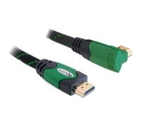 Delock High Speed HDMI with Ethernet - Câble HDMI avec Ethernet - HDMI mâle pour HDMI mâle - 2 m - connecteur à angle droit