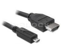 Delock - Câble HDMI avec Ethernet - HDMI mâle pour 19 pin micro HDMI Type D mâle - 1 m