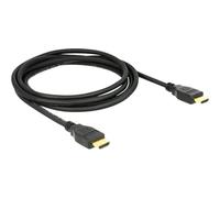Delock - Câble HDMI avec Ethernet - HDMI mâle pour HDMI mâle - 1 m - triple paire torsadée blindée - noir - support 4K