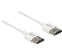 DELOCK Câble HDMI HighSpeed Ethernet A->A 4K 3D 1,50m blanc