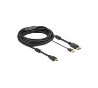 DeLOCK Câble HDMI Type A vers DisplayPort 1.2 Mâle-Mâle 7m, 4K 30Hz (3840x2160), Contacts Or, AWG 28, Chipset STDP2600 + USB Type-A