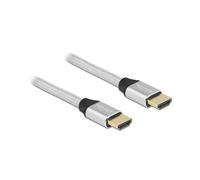 Delock Câble HDMI Ultra High Speed 48 Gbps 8 K 60 Hz Argent 0,5 m