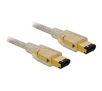 DeLOCK Câble FireWire A/A 1.0m Gris Connecteurs Mâle/Mâle Conforme IEEE 1394a