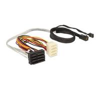 Delock - Câble interne SAS - avec bandes latérales - SAS 6Gbit/s - SAS 29 broches internes (SFF-8482) (F) pour alimentation interne 4 plots, Mini SAS HD (SFF-8643) (M) - 50 cm