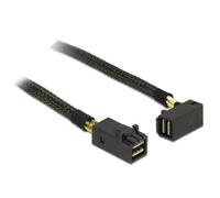 DeLOCK Câble SAS 83621 - Mini SAS HD SFF-8643 Mâle/Mâle 0.5m Noir - Connectique interne pour contrôleur et fond de panier