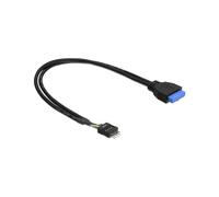 DeLOCK Câble Interne USB 3.0 19-pin vers USB 2.0 8-pin Mâle-Mâle 45cm, Version USB 2.0/3.2 Gen 1, Connecteurs Droit, Réf: 83791