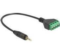 DeLOCK Câble jack 2,5 mm 4 broches vers adaptateur bloc terminal 20 cm, 2,5mm, mâle, terminal, mâle, 0,2 m, noir, vert