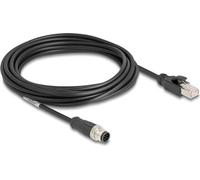 DELOCK Câble M12 A-codé 8 broches mâle vers RJ45 mâle PVC 5 m