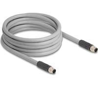 Delock câble M12 codage L 5 broches mâle vers PUR compatible chaîne porte-câbles 2 m (80533)