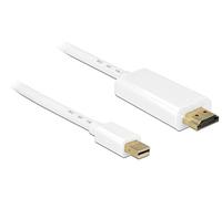 DeLOCK Câble Mini DisplayPort 1.1 pour Apple (2 m, Mâle vers Prise mâle HDMI Type A vers Full HD 1920 x 1080 Pixels (Blanc)