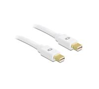 DeLOCK Câble mini DisplayPort M/M 1.5m Blanc - Connecteurs plaqués Or - Mini DisplayPort Mâle vers Mini DisplayPort Mâle - Longueur 1.5 mètre