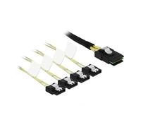 DeLock Câble Mini SAS SFF-8087 > 4 x SATA 7 broches 1 m Métal