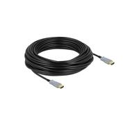 DeLOCK Câble Optique Actif HDMI 2.0 4K 60Hz 25m, Connecteurs Type A Mâle, HDCP 1.4/2.2, 18 Gbit/s, HDR, Fibre Optique, Diamètre 5.4mm