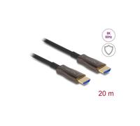 Delock câble optique HDMI avec renfort métallique 8K 60 Hz 20 m