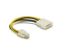 DeLOCK Câble P4 Mâle vers Molex 4pin Mâle Multicolore 0,13m - Connecteurs Mâle/Mâle - Référence 82391