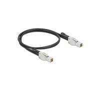 DeLOCK Câble PCIe Mini SAS HD SFF-8674 vers SFF-8674 1m, Mâle/Mâle, 32 Gbit/s, AWG 30, Noir, Ref: 86621